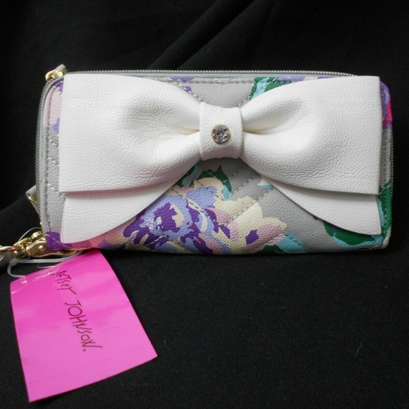 Betsey Johnson Handbags - Betsey Johnson FLORAL BOW WRISTLET/WALLET